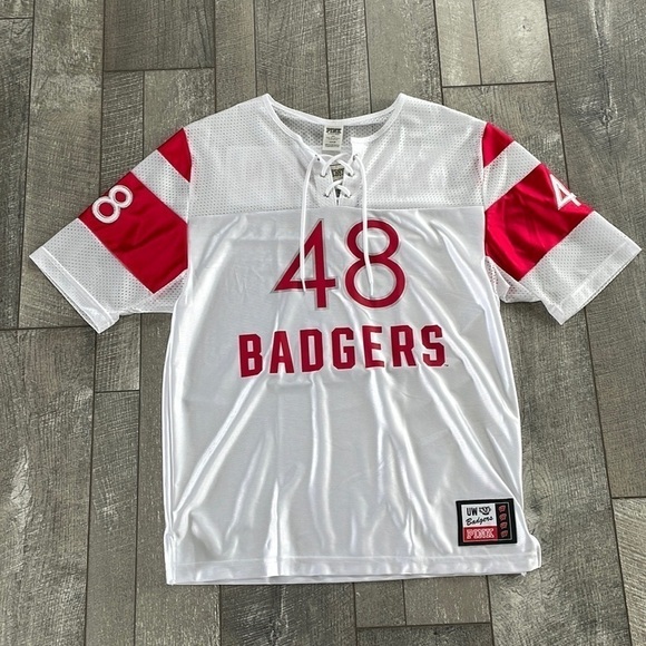 PINK Victoria's Secret Size Small Wisconsin Badgers hockey Jersey - Picture 3 of 7